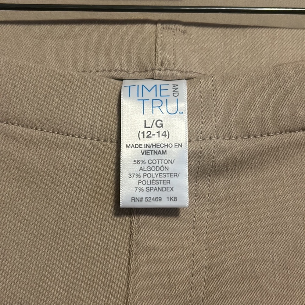 EUC Time and Tru beige jean-like jeggings size large (12-14) - Picture 2 of 4